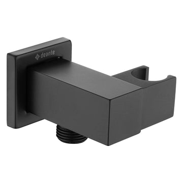 Cot conector pentru furtun, pătrat, cu mâner pentru dușul de mână, Deante