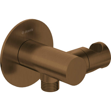 Cot conector pentru furtun, rotund, cu mâner pentru dușul de mână, Deante