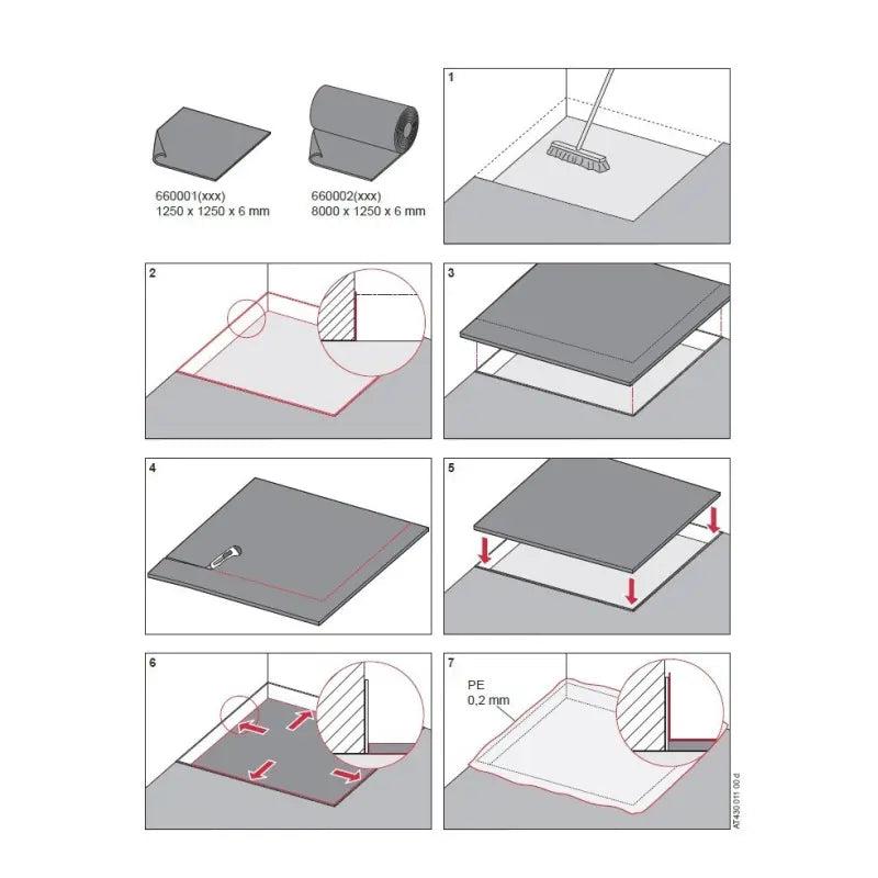 Covor de izolare fonica Drainbase (rola) pentru TECE drainprofile, TECE drainline si TECE drainpoint S, 660002 grossmann.ro