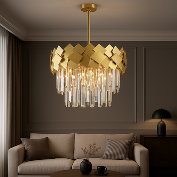 Candelabru Cristal 40×30cm, cu 7 Becuri E14