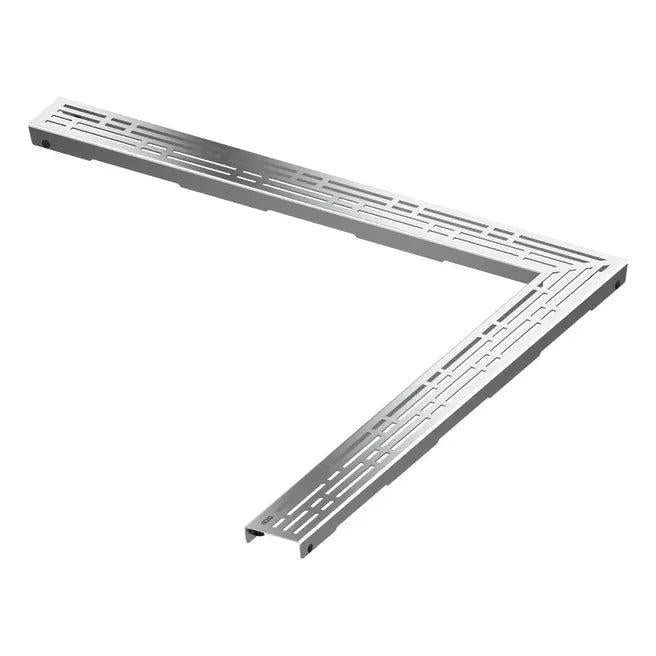 Grila rigola dus Tece Drainline basic, unghiulara, inox lucios, 90 x 90 cm, 610910 grossmann.ro