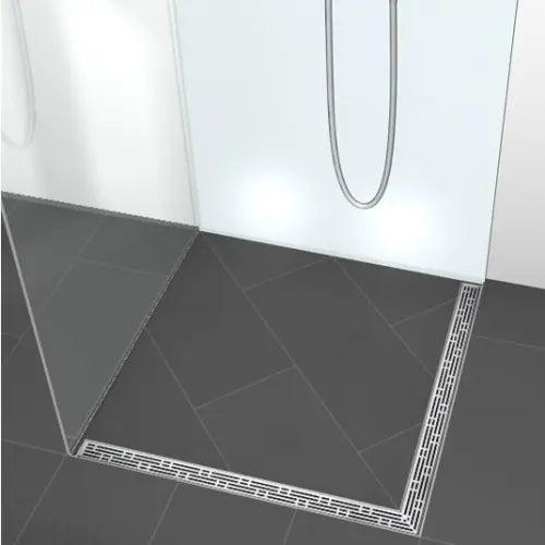 Grila rigola dus Tece Drainline basic, unghiulara, inox lucios, 90 x 90 cm, 610910 grossmann.ro