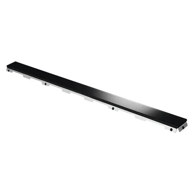 Grila rigola dus Tece drainline, sticla neagra, 150cm, 601592 grossmann.ro