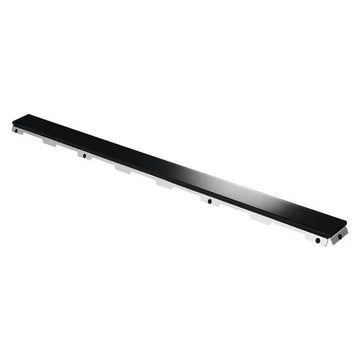 Grila rigola dus Tece drainline, sticla neagra, 150cm, 601592 grossmann.ro
