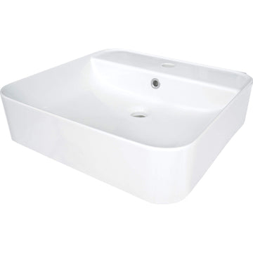 Lavoar ceramic, blat/montare pe perete, cu gaură pentru baterie, Deante