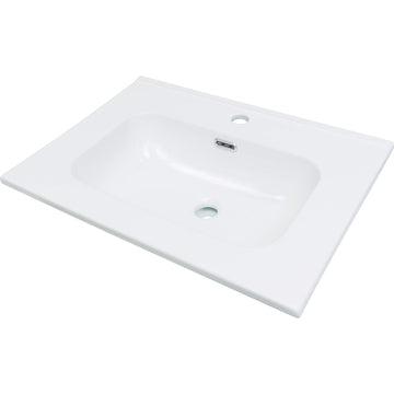 Lavoar ceramic, încastrat, cu gaură pentru baterie - 60 cm, Deante
