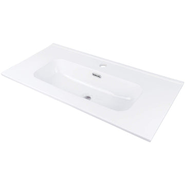 Lavoar ceramic, încastrat, cu gaură pentru baterie - 80 cm, Deante