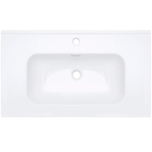 Lavoar ceramic, încastrat, cu gaură pentru baterie - 80 cm, Deante