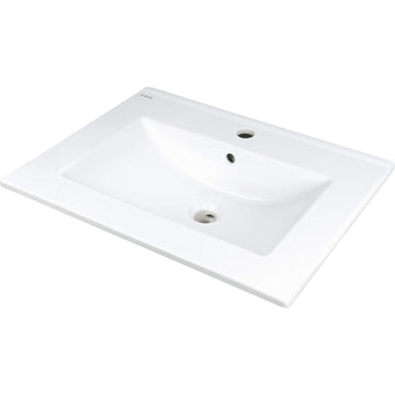 Lavoar ceramic, încastrat, cu gaură pentru baterie, Deante
