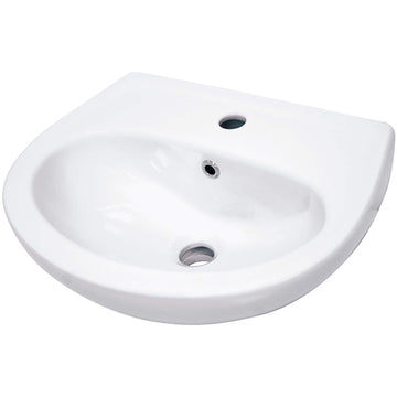 Lavoar ceramic, montare pe perete, cu gaură pentru baterie, Deante