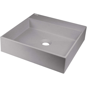Lavoar din granit, blat, cu gaură pentru baterie - 400x400 mm, Deante