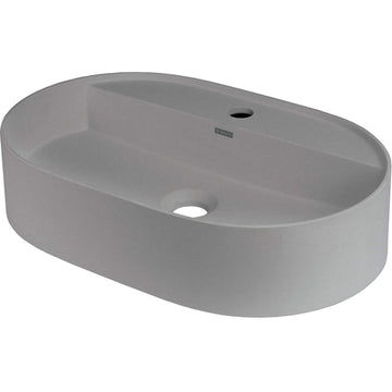 Lavoar din granit, blat, cu gaură pentru baterie - oval, Deante