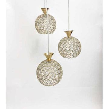 LUSTRA CU LED Cristal 15W 3BUC Glob D16cm