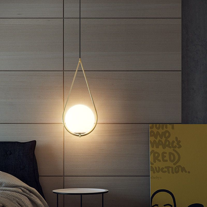 Lustra Drop Luminastar E27 maxim 40W Glob Mat Sticla D15cm