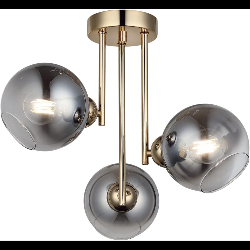 Lustra Gold cu 3 Golb Titan 3xE27 maxim 60W x3