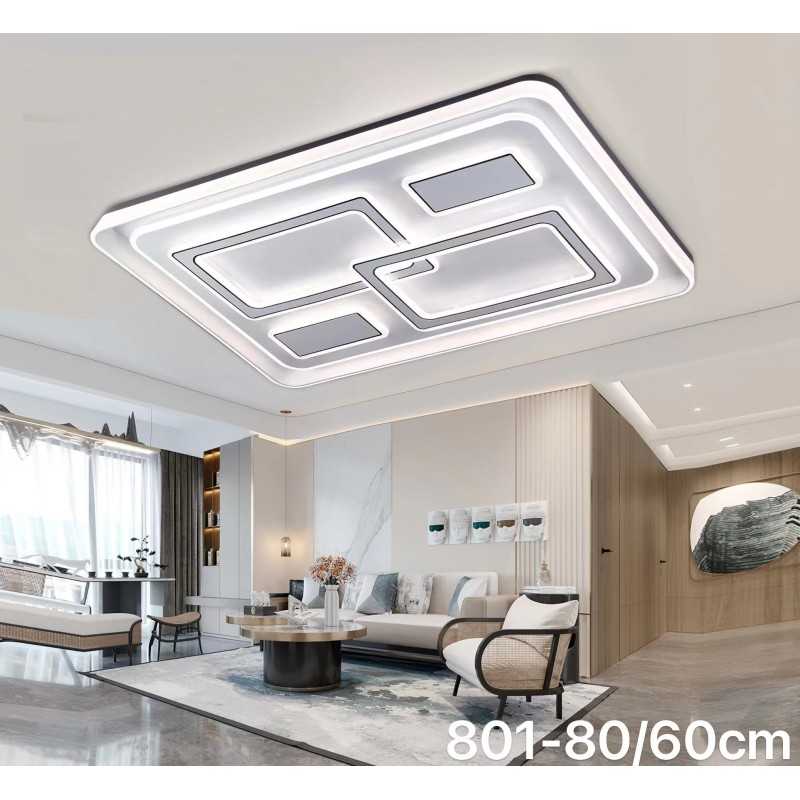 Lustra LED 296W cu Telecomanda wifi 78X58cm 2.4G lumina/rece/calda/neutra intensitate reglabila