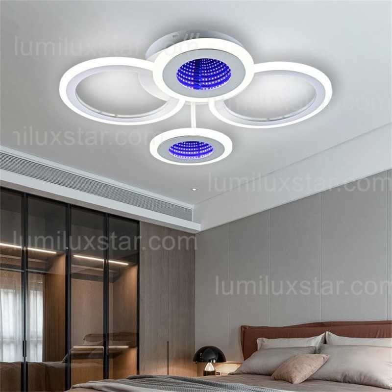 Lustra LED 3D cu Telecomanda wifi 2.4G lumina/rece/calda/neutra intensitate reglabila