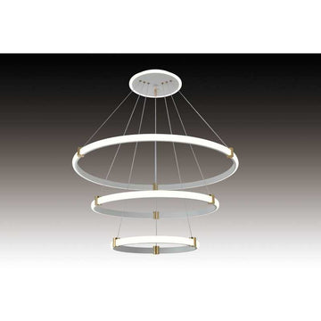 Lustra LED Alb cu 3 Cercuri 40cm+60cm+80cm Telecomanda wifi 2.4G cu lumina/rece/calda/neutra intensitate reglabila