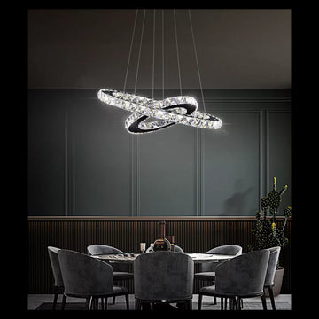 Lustra LED Cristal cu Telecomanda wifi 2.4G lumina/rece/calda/neutra intensitate reglabila