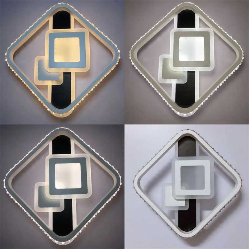 Lustra LED cu 3 functii 76W lumina calda/rece/neutra