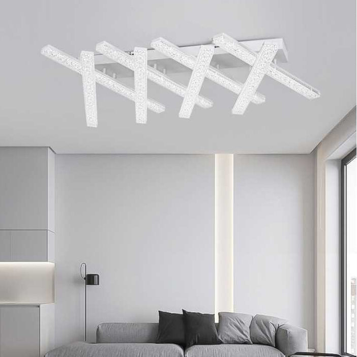 Lustra LED cu 8 brate Telecomanda wifi 2.4G lumina/rece/calda/neutra intensitate reglabila