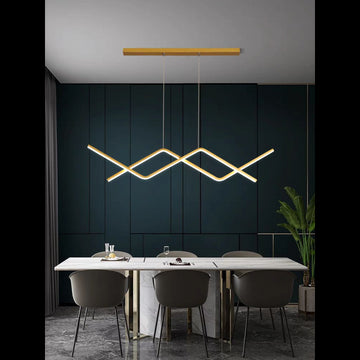 Lustra LED Gold Minimalist cu Telecomanda wifi 2.4G lumina/rece/calda/neutra intensitate reglabila