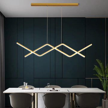 Lustra LED Gold Minimalist cu Telecomanda wifi 2.4G lumina/rece/calda/neutra intensitate reglabila