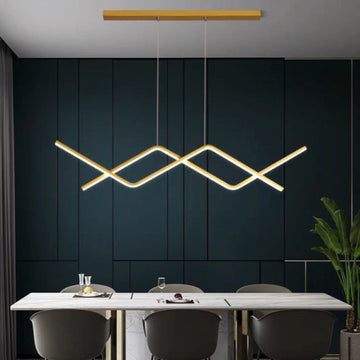 Lustra LED Gold Minimalist cu Telecomanda wifi 2.4G lumina/rece/calda/neutra intensitate reglabila
