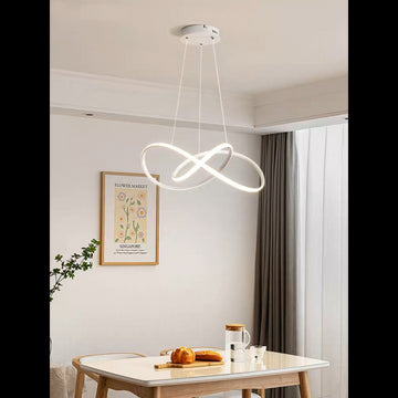 Lustra LED Infinity Cristal Alb cu Telecomanda wifi 2.4G cu lumina/rece/calda/neutra intensitate reglabila