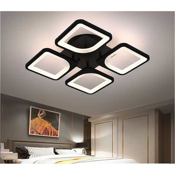 Lustra LED Maro Inchis Patrate cu Telecomanda wifi 2.4G cu lumina/rece/calda/neutra intensitate reglabila