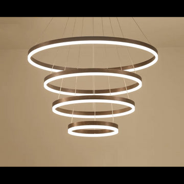 Lustra LED Maro Minimalist Ring cu Telecomanda wifi 2.4G Maro lumina/rece/calda/neutra intensitate reglabila