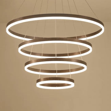 Lustra LED Maro Minimalist Ring cu Telecomanda wifi 2.4G Maro lumina/rece/calda/neutra intensitate reglabila