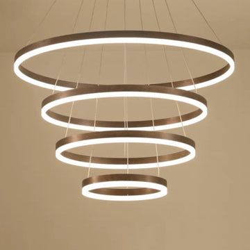 Lustra LED Maro Minimalist Ring cu Telecomanda wifi 2.4G Maro lumina/rece/calda/neutra intensitate reglabila