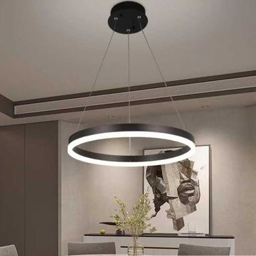 Lustra LED Minimalist Ring cu Telecomanda wifi 2.4G Maro lumina/rece/calda/neutra intensitate reglabila