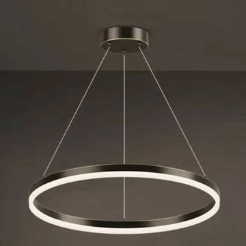 Lustra LED Minimalist Ring cu Telecomanda wifi 2.4G Negru lumina/rece/calda/neutra intensitate reglabila