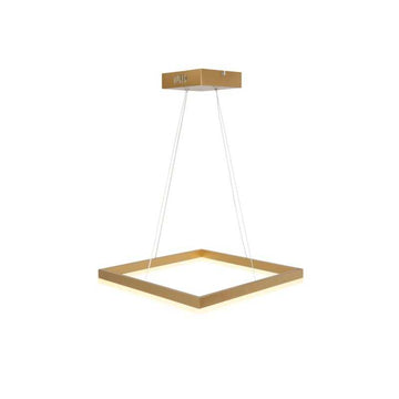 Lustra LED Minimalist Square cu Telecomanda wifi 2.4G 45cm Auriu lumina/rece/calda/neutra