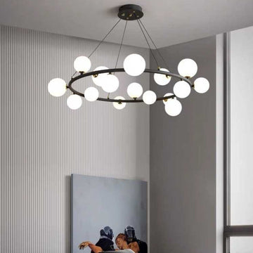 Lustra LED Modern Nordic Pendant Lights Ball cu 15Buc Becuri G9 5W 4000k