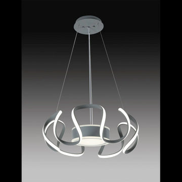Lustra LED Moderna cu Telecomanda wifi 2.4G lumina/rece/calda/neutra intensitate reglabila GRI