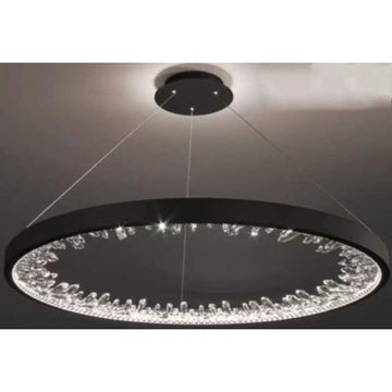 Lustra LED Negru cu Telecomanda wifi 2.4G 45cm lumina/rece/calda/neutra intensitate reglabila