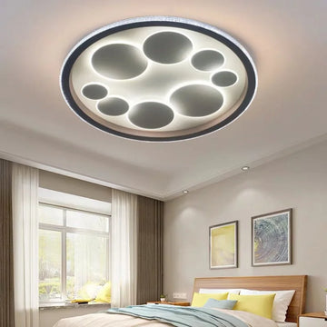 Lustra LED Rotund Bubbles cu Telecomanda wifi 50cm 2.4G cu 3 functii lumina/rece/calda/neutra intensitate reglabila