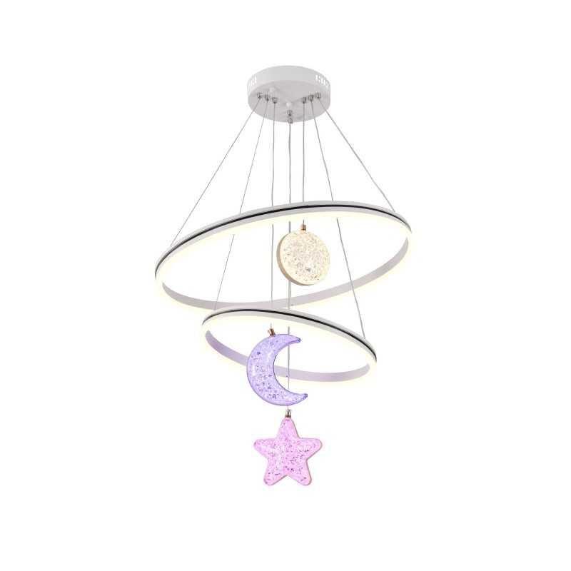 Lustra LED Stele si Luna Cu Telecomanda Moderna 3000k/4000/6500k