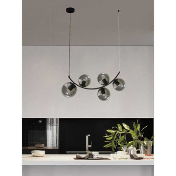 Lustra Pe Cablu Glob Fumriu E27x5
