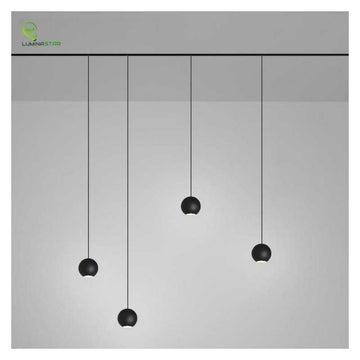 Lustra pendul glob magnetic metal negru 5W cu LED 4000K