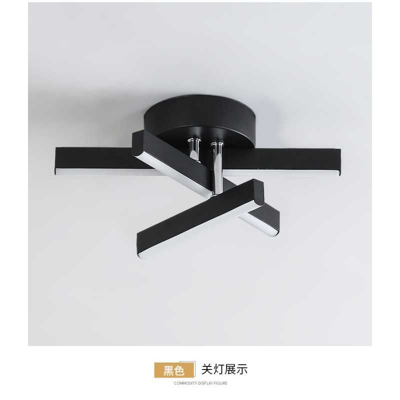 Plafoniera LED Negru Moderna 24W ,3 Tipuri De Lumina