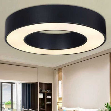 Plafoniera Rotund Negru D50CM 48W Led Lumina Neutra