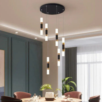 LED chandelier Black+Gold 40W 2000lm neutral light
