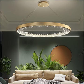 Lustra LED gold D40cm cu telecomanda wifi 2.4G 45cm
