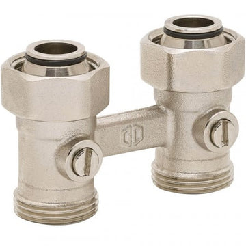 H-Elbow Valve with Nipples 3/4" FE x 1/2" FE