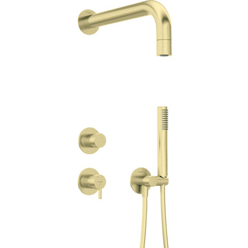 Concealed shower set with fixed shower head, Deante