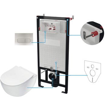 Set WC, îngropat, 6 în 1, Deante